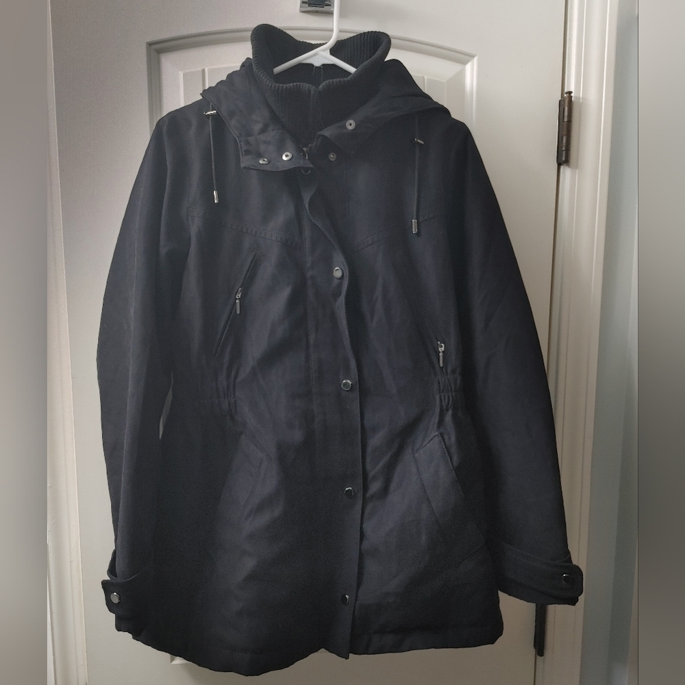Jones New York Black Hooded Winter Jacket